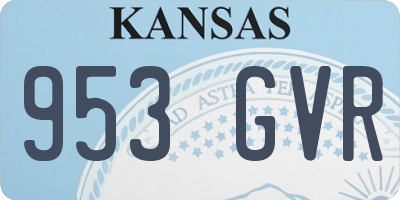 KS license plate 953GVR