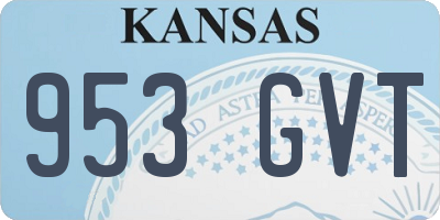 KS license plate 953GVT