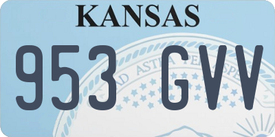 KS license plate 953GVV
