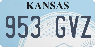 KS license plate 953GVZ