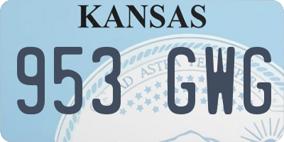KS license plate 953GWG