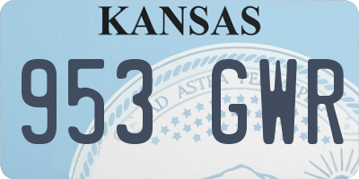 KS license plate 953GWR