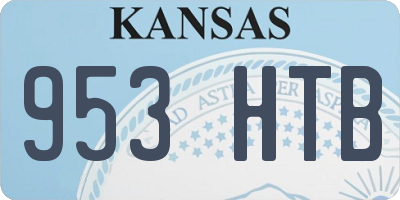 KS license plate 953HTB