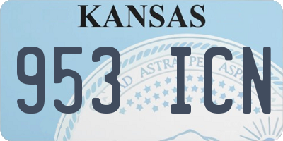 KS license plate 953ICN
