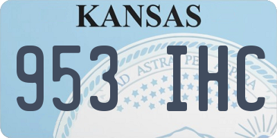 KS license plate 953IHC