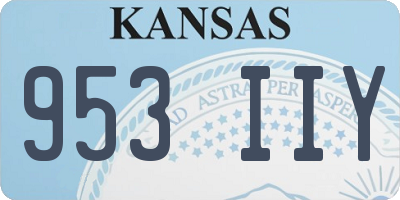 KS license plate 953IIY