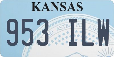 KS license plate 953ILW