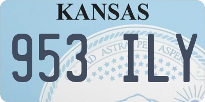KS license plate 953ILY