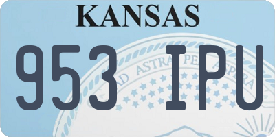 KS license plate 953IPU