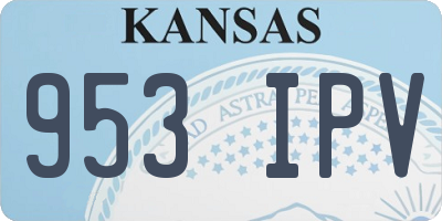 KS license plate 953IPV
