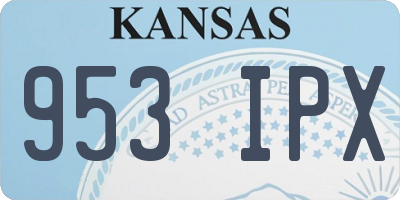 KS license plate 953IPX