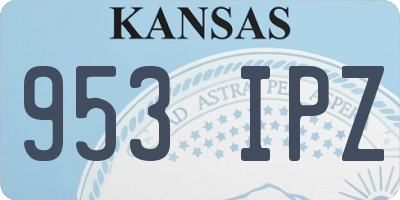 KS license plate 953IPZ