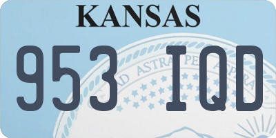 KS license plate 953IQD
