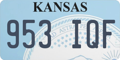 KS license plate 953IQF