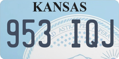 KS license plate 953IQJ