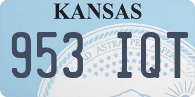 KS license plate 953IQT