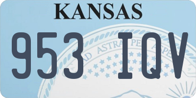 KS license plate 953IQV