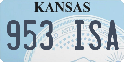 KS license plate 953ISA