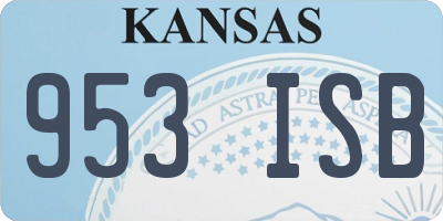 KS license plate 953ISB