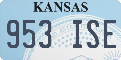 KS license plate 953ISE