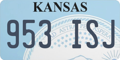 KS license plate 953ISJ