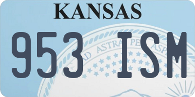 KS license plate 953ISM