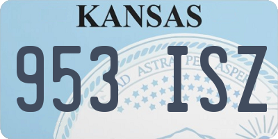 KS license plate 953ISZ
