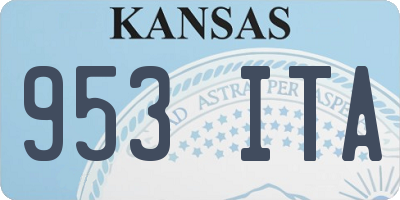 KS license plate 953ITA