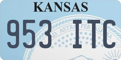KS license plate 953ITC