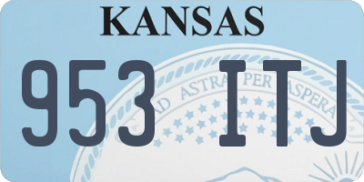 KS license plate 953ITJ