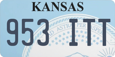 KS license plate 953ITT