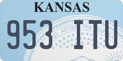 KS license plate 953ITU