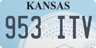 KS license plate 953ITV