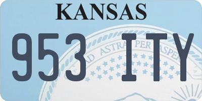 KS license plate 953ITY
