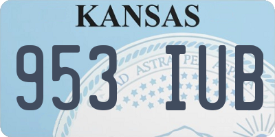 KS license plate 953IUB
