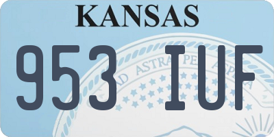 KS license plate 953IUF