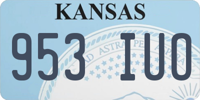 KS license plate 953IUO