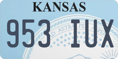 KS license plate 953IUX