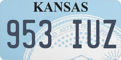 KS license plate 953IUZ