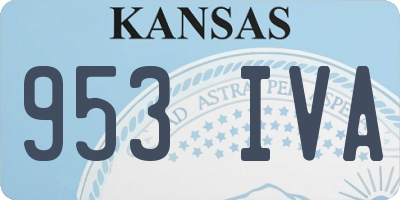 KS license plate 953IVA