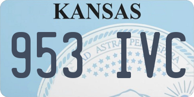 KS license plate 953IVC