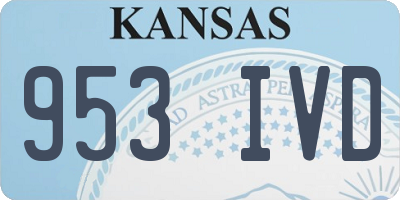KS license plate 953IVD