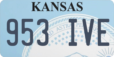 KS license plate 953IVE