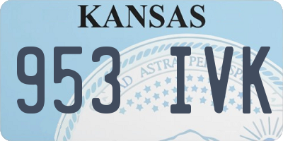 KS license plate 953IVK