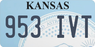 KS license plate 953IVT