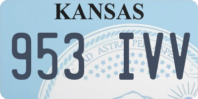 KS license plate 953IVV