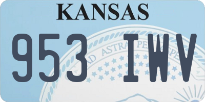 KS license plate 953IWV