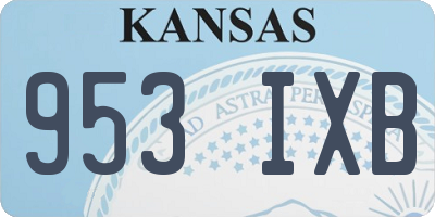 KS license plate 953IXB