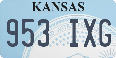 KS license plate 953IXG