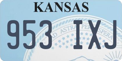 KS license plate 953IXJ